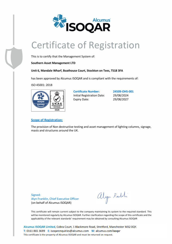 ISO 45001 Certificate